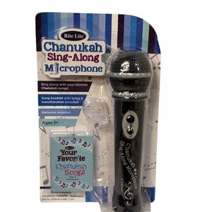 Rite Lite Chanukah Sing Along Microphone Toy  Song Booklet Batteries Included
